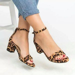 CREPUSCOLO , Leopard print sandals size 9